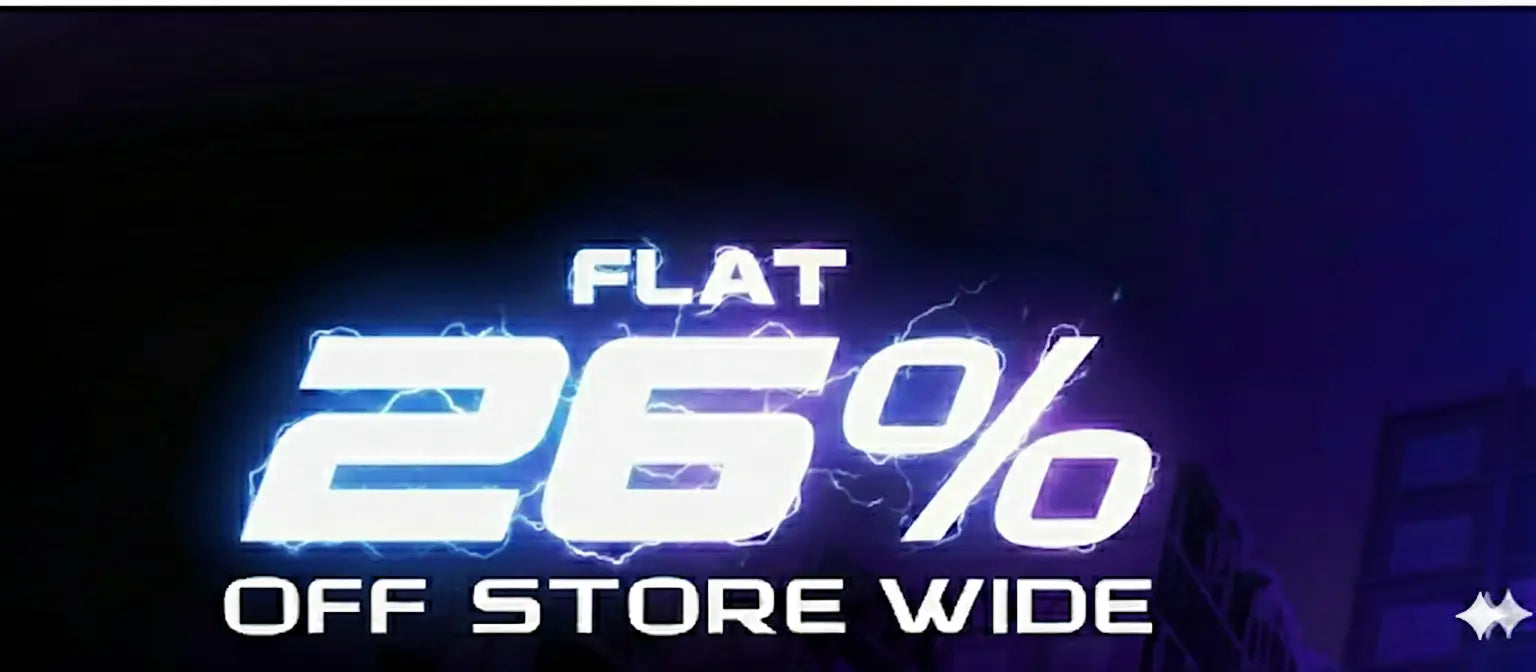 murks wear Promotional banner with Flat 26% Off Store