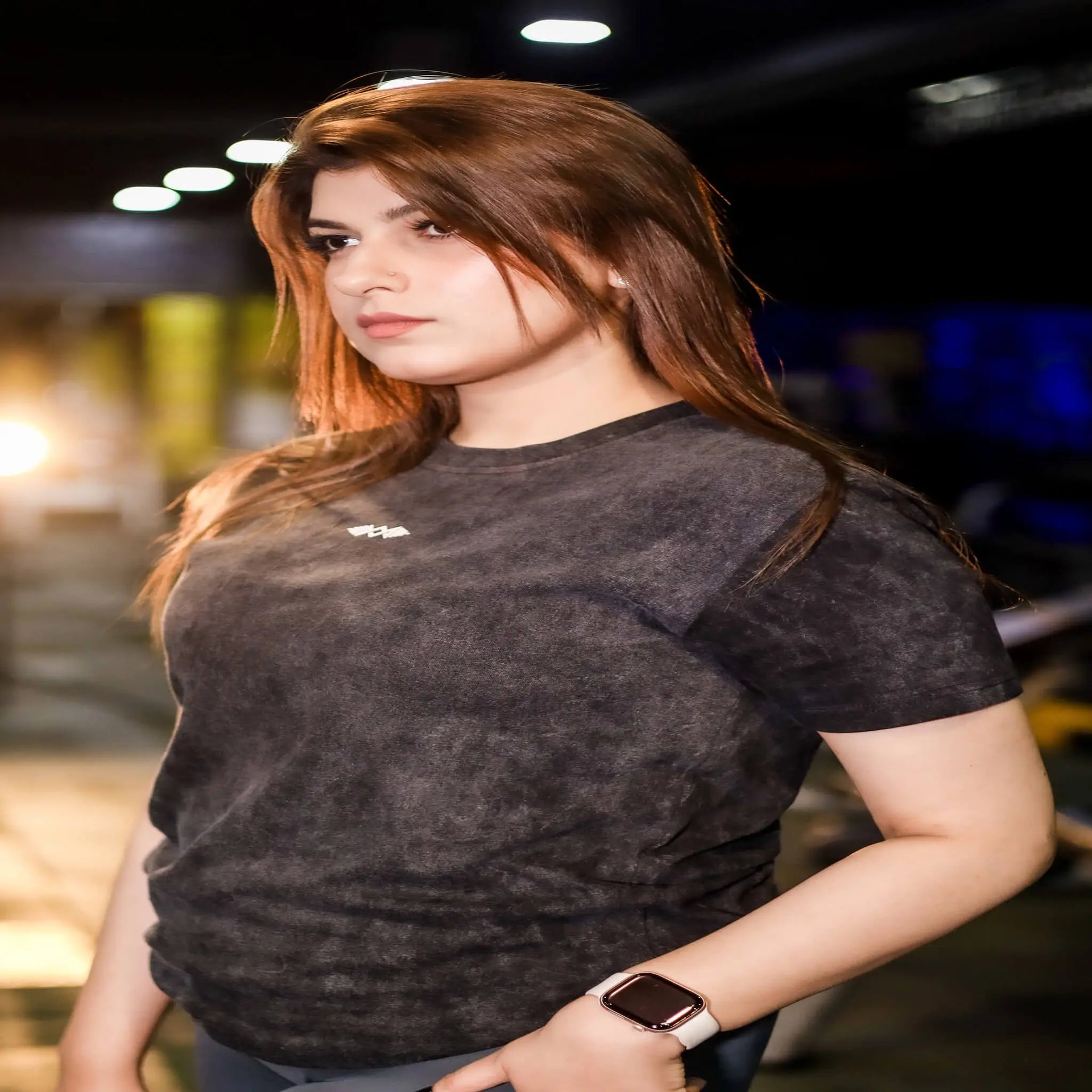 murks wear Woman wearing a dark t-shirt for men and women both