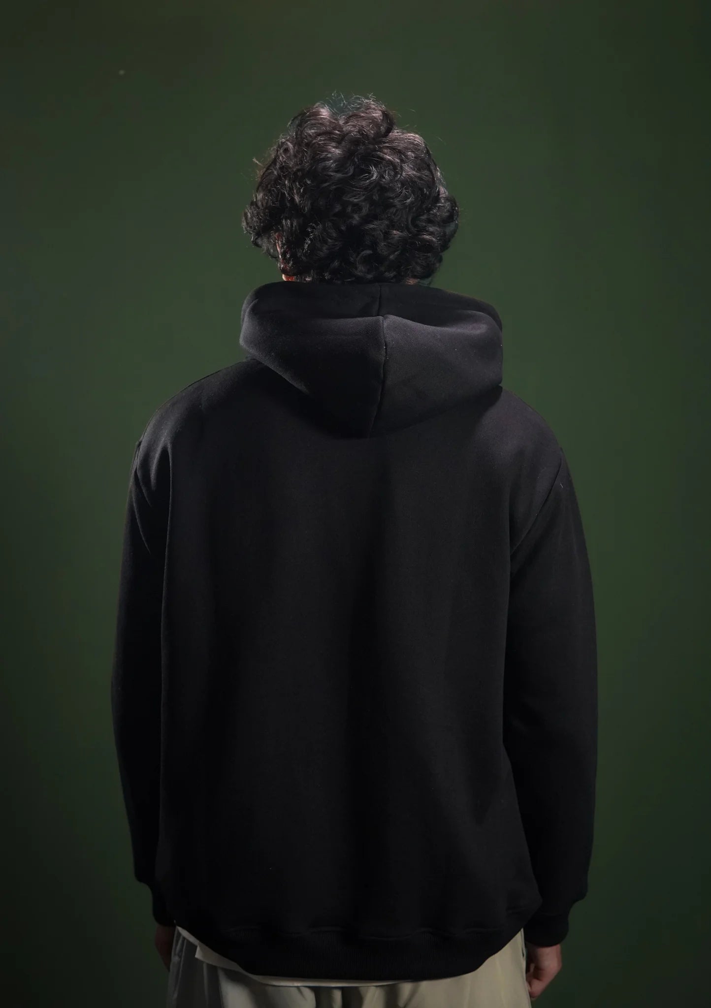 Murks Wear Men’s Winter Gym Hoodie Black Fleece Workout Hoodie Back View