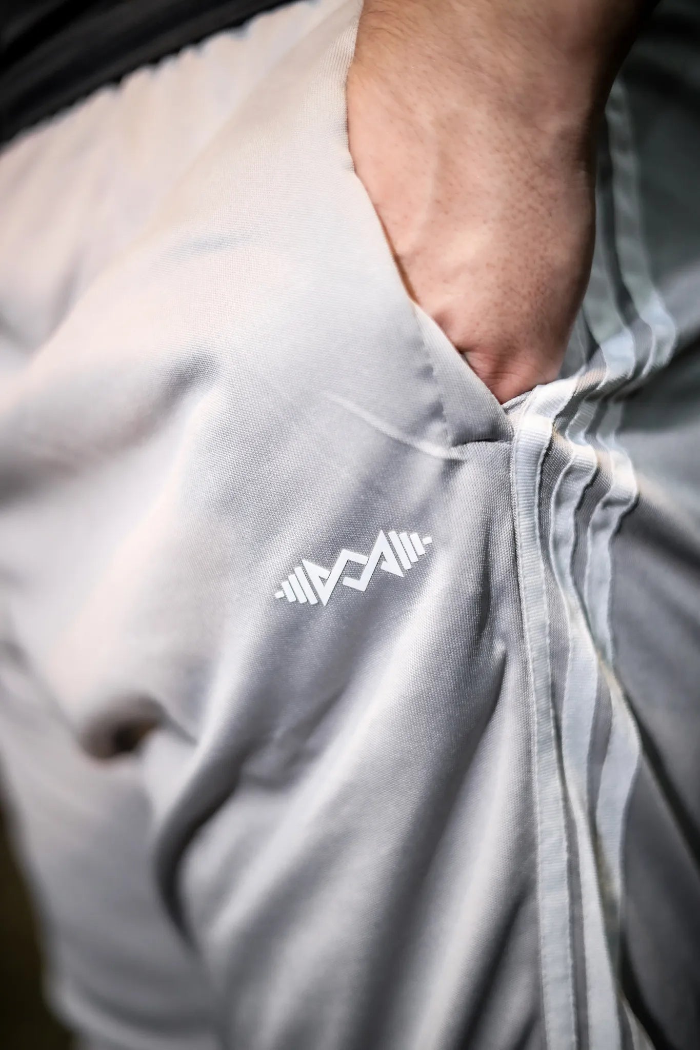 Close-up of men's Gray trouser fabric,  high-quality material perfect for all-day wear