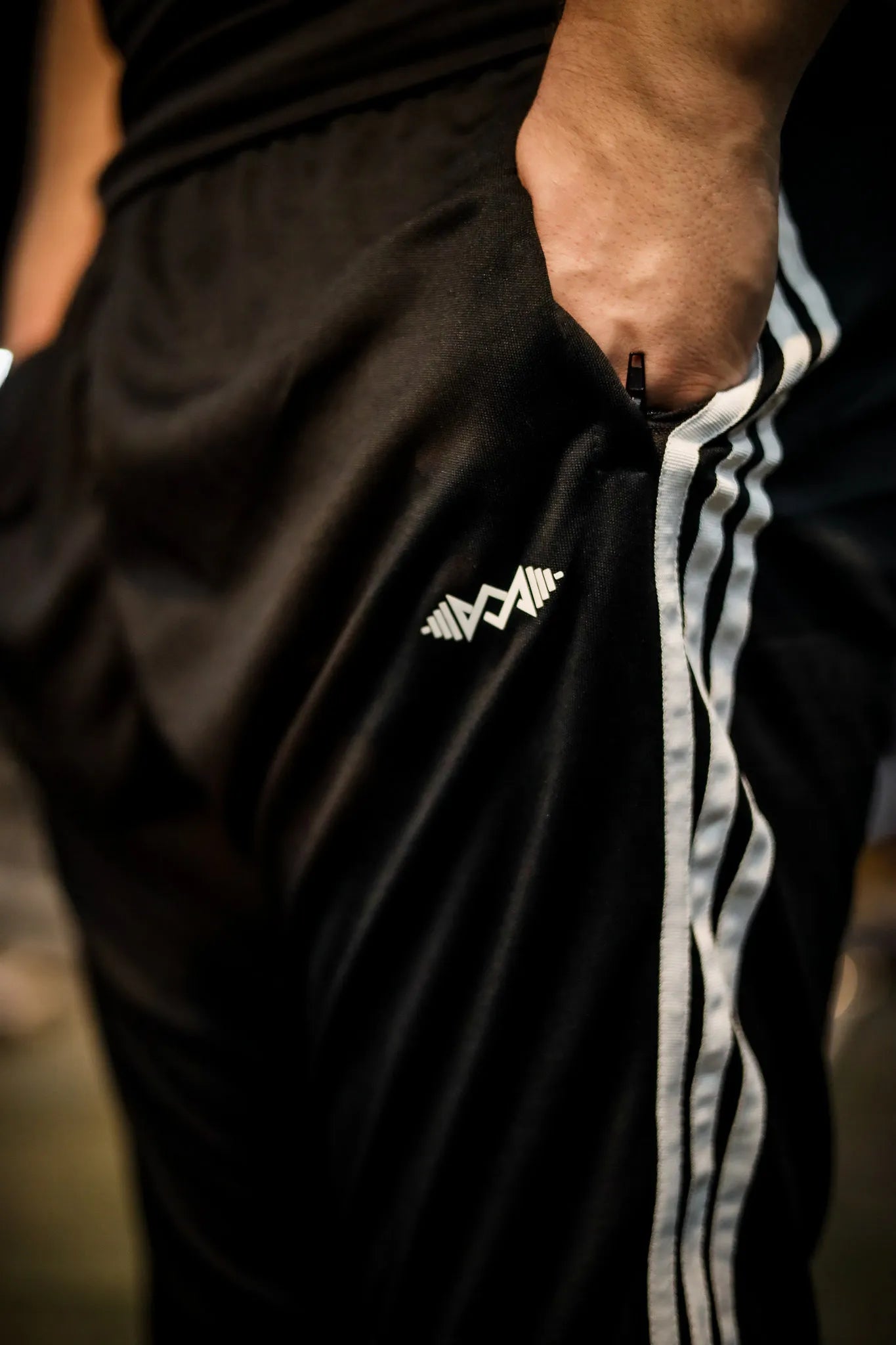 Close-up of men's black trouser fabric,  high-quality material perfect for all-day wear